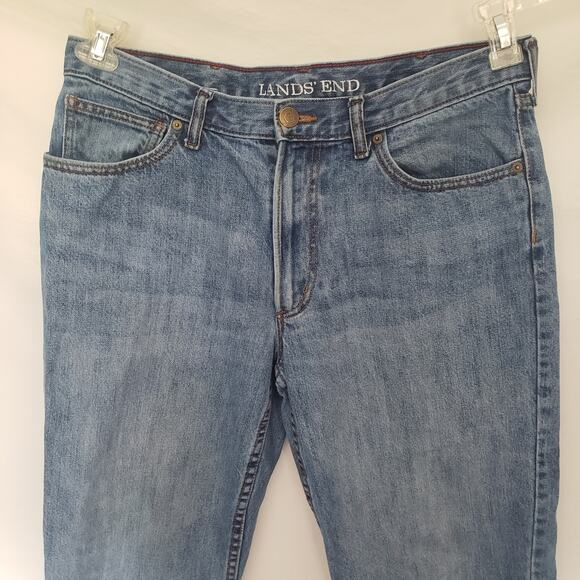 Lands' End Mens Jeans Size 36 Traditional Fit Denim Pants Straight Leg 5 Pocket - Picture 3 of 10